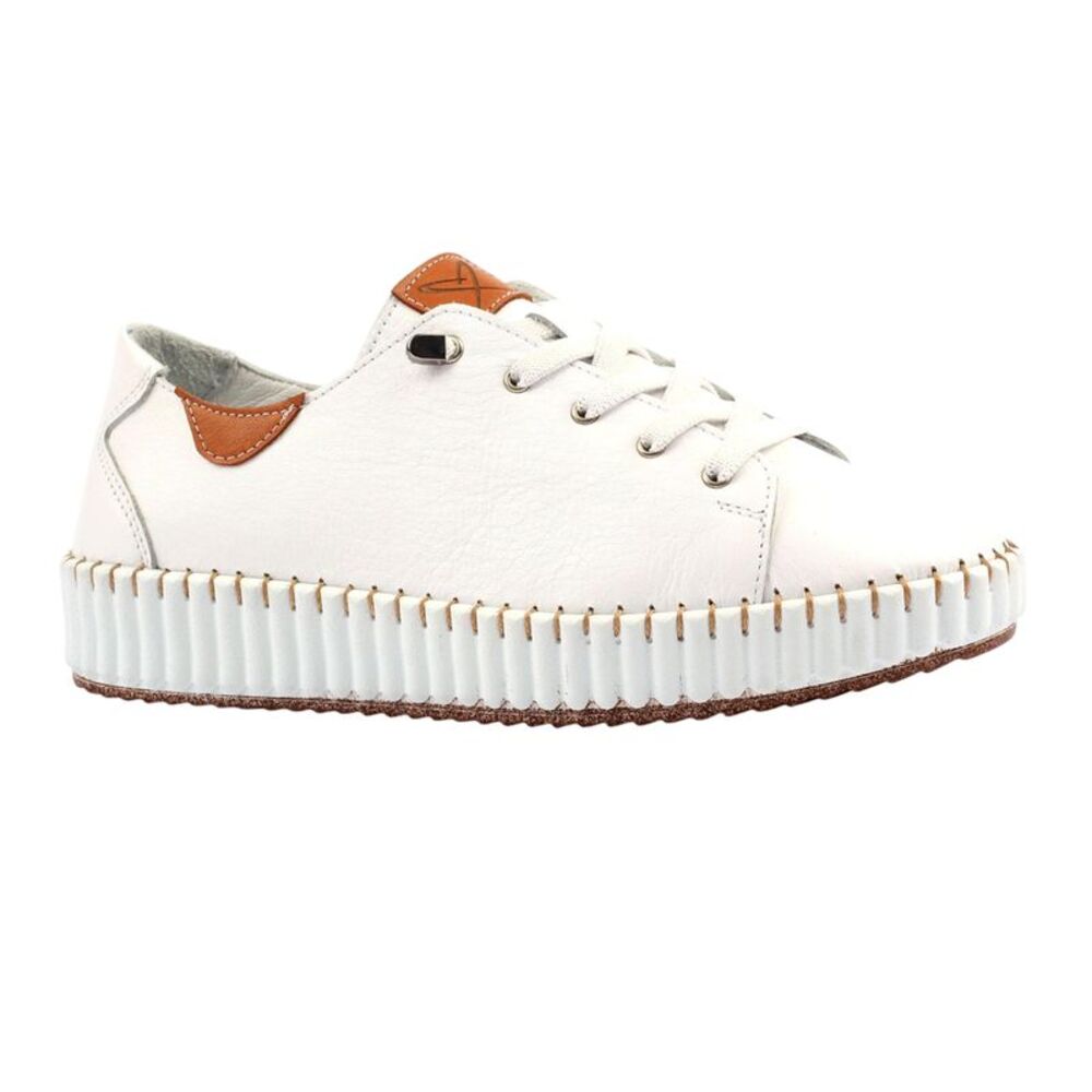 Lunar Womens/Ladies Faith Leather Shoes / White